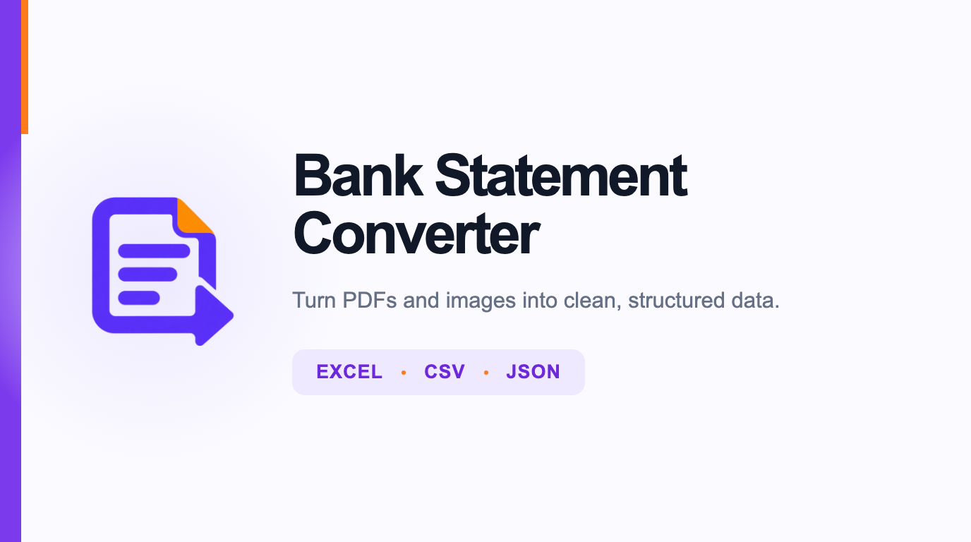 Official Bank Statement Converter product illustration